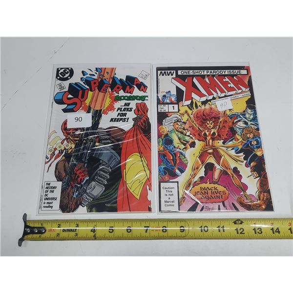 Superman #4, published by DC Comics in 1987 and 1986 "One-Shot Parody Issue #1" comic book published