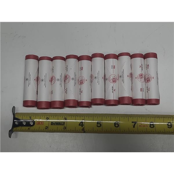(10) 2006 Roll of Canadian One Cent Coins.