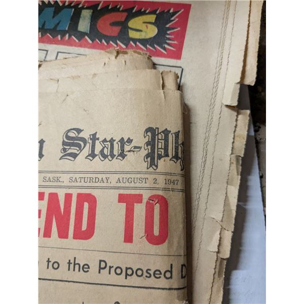 Vintage books and newspapers, with fall décor