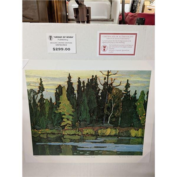 Unframed limited edition print, "Group of Seven" Publishing, "Northern Forest" #740/777