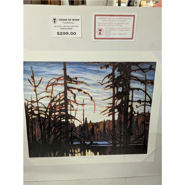 Unframed limited edition print, "Group of Seven" Publishing, "Beaver Swamp, Algoma" #490/777