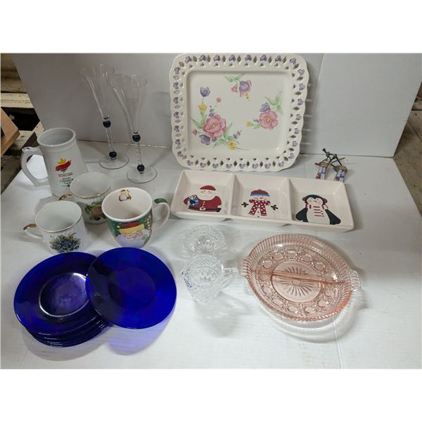 mixed glassware lot