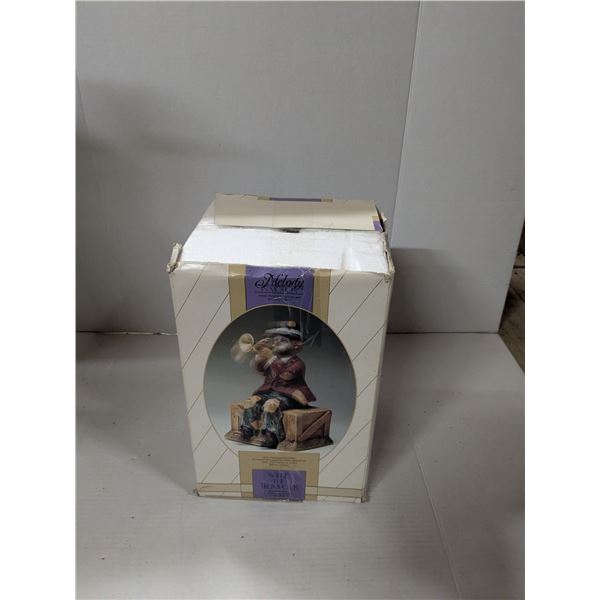 “Willie the Trumpeter” musical, handpainted porcelain clown figurine