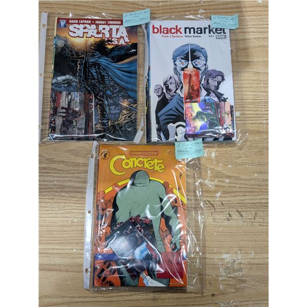 3 packs of comics