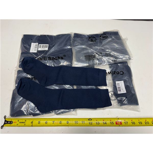 (4) Packets of Girls High Sock Dark Navy (5-7 Years) (One Pack Have 3 Pairs. So, Total 12 Pairs) (Ne