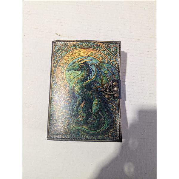 journal, imitation parchment, dragon cover