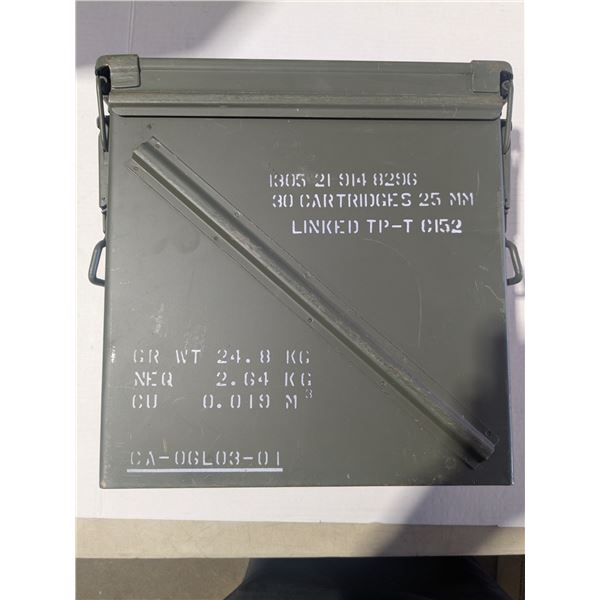 ammo box , "30x25mm", 13x5x14"