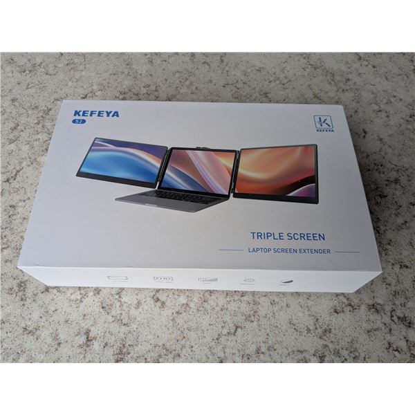Laptop screen extender, triple screendisplay, untested, in original packaging