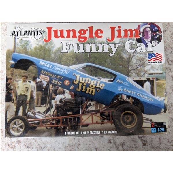 JungleJim Camaro funny car model, 1:25 scale sealed in box