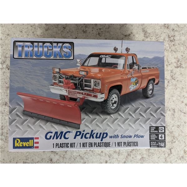GMC pickup with snow plow- model- 1-25 scale- sealed in box