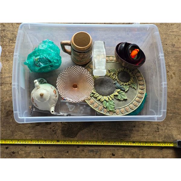 Bin full of collectables- glassware