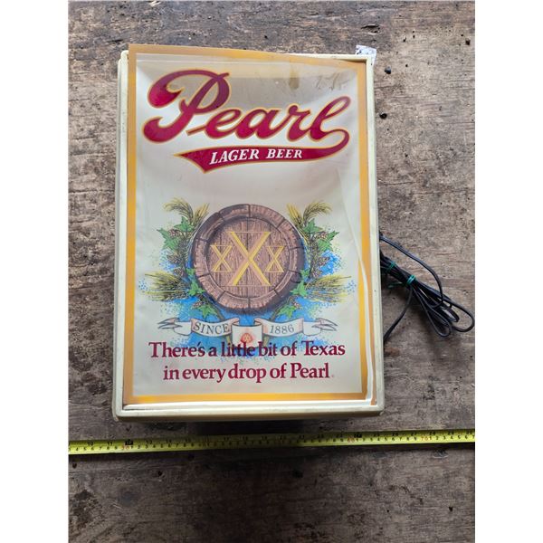 Light up advertising beer sign- 17"L- untested - damaged