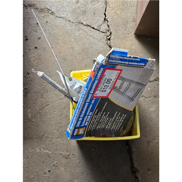 Lot of misc tools, boat ladder