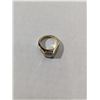 Image 1 : gold tone ring with clear stone