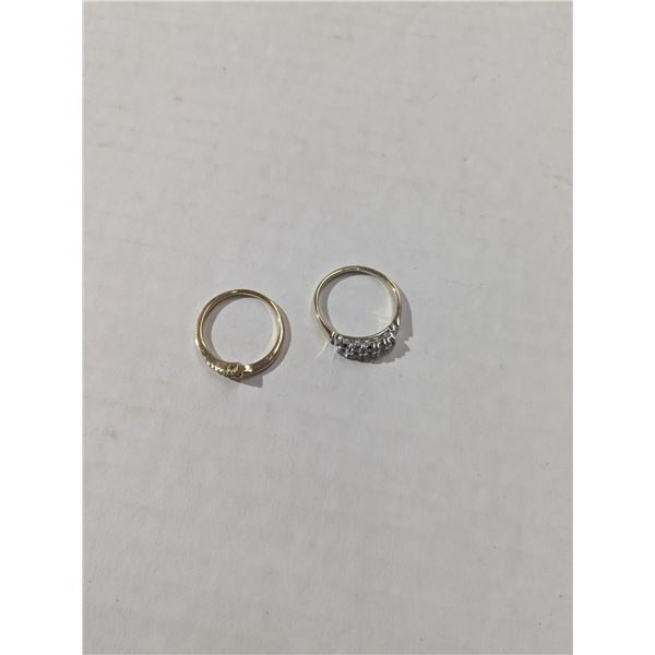 2 gold tone rings