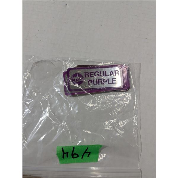 20 gulf fuel stickers, 10 "Regular Purple" 10 "Diesel Purple"