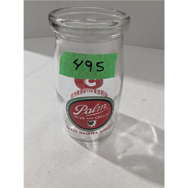 Palm Dairies cream jar