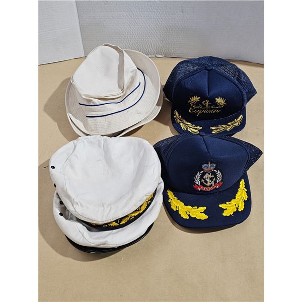 Lot of Assorted Hats – Bucket Hats, Captain Hats, etc.