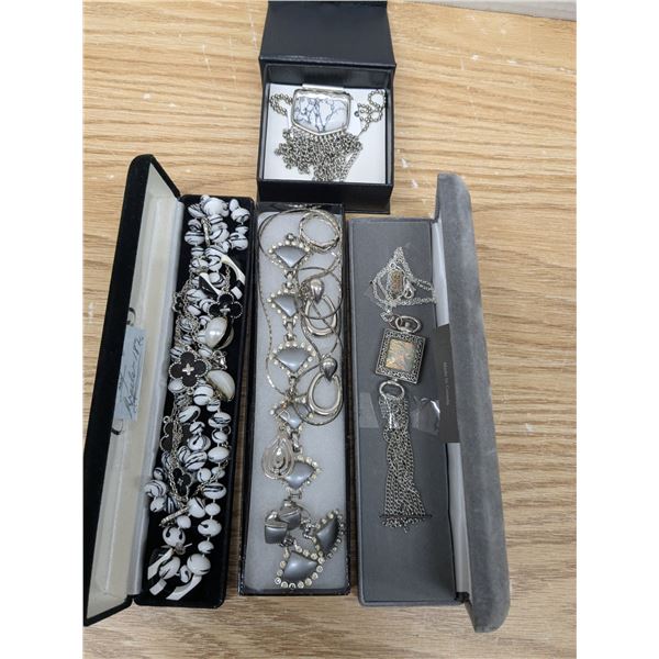 Silver tone jewellery