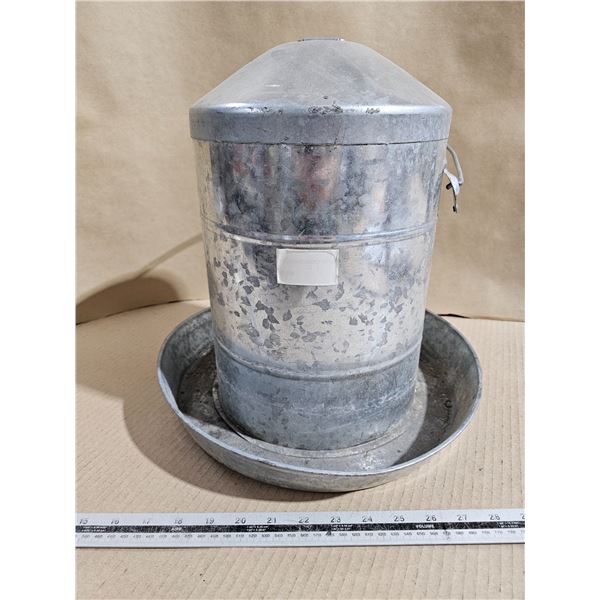 Galvanized Metal Chicken Feeder