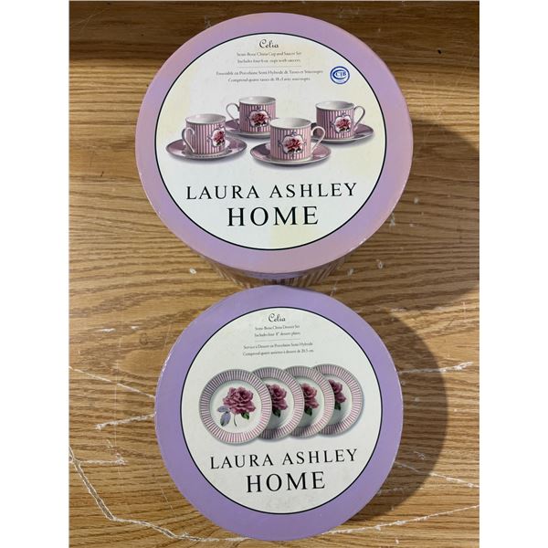 Laura ashley homes tea cup set, and desert plate set