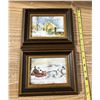 Image 1 : (2) winter scene custom frame pictures