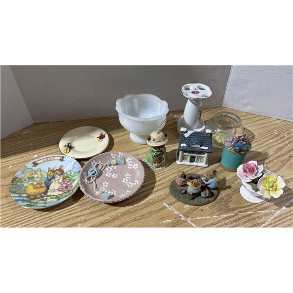 Group of random ceramics and decorative plates