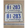 Image 1 : Pair 1976 Sask Licence Plates