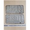 Image 2 : Pair 1976 Sask Licence Plates