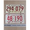Image 1 : (2) 1973 “Home of the RCMP” Sask Licence Plates