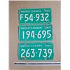 Image 1 : (3) 1969 Sask Licence Plates