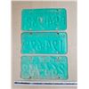 Image 2 : (3) 1969 Sask Licence Plates
