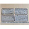 Image 2 : (4) 1970/1971 Sask Licence Plates