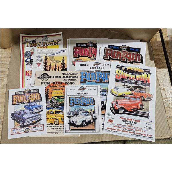 Lot of Assorted Community Posters – Coachmen Fun Run Pike Lake etc.