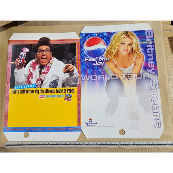 Lot of (18) Britney Spears & Michael Richards (Kramer-Seinfeld) Pepsi Promo Signage – 18x23