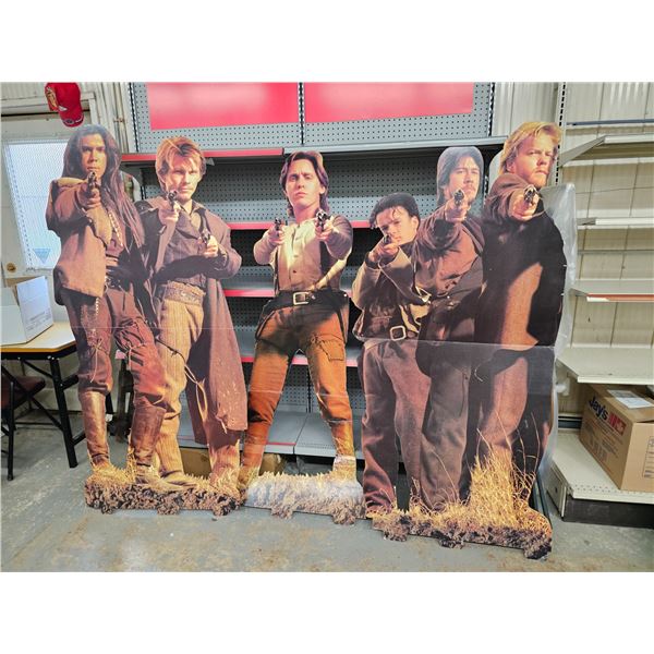 (3) Piece Vintage Young Guns II Movie Promo Cardboard Cutout Display.  NOTE: Emilio Estevez (center)