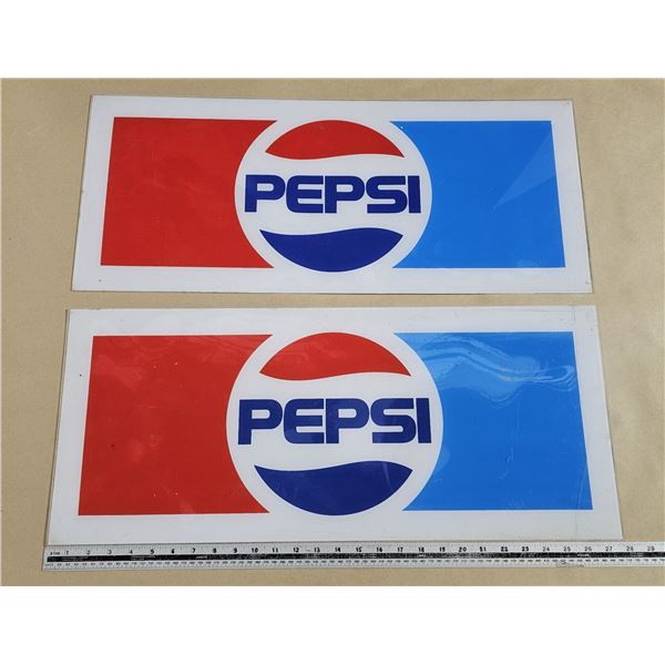 (2) Plastic Pepsi Signs – 11.5 x 28”