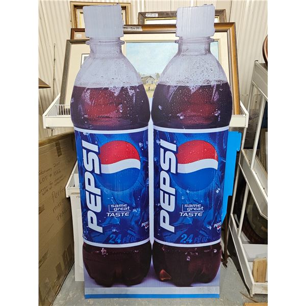 Large Pepsi Bottle Corrugated-Plastic Pepsi Advertising Sign – 37 x 69.5”