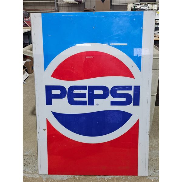 Large Plastic Pepsi Sign – 41x43”