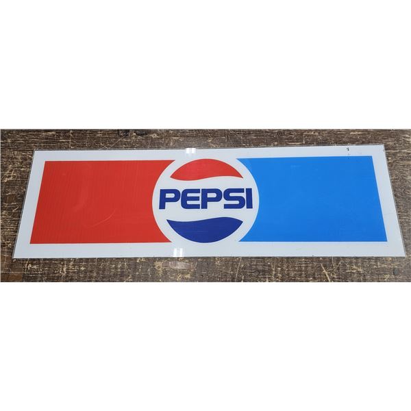 Pepsi Cola Plastic Advertising Sign – 15 x 47”