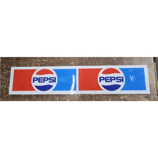 Long Pepsi Cola Plastic Sign – 15 x 71”