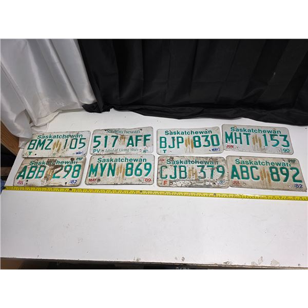 Lot of sask 1990's license plates