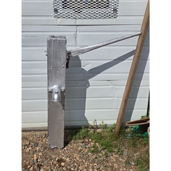 Wooden well pump with handle- 50"H