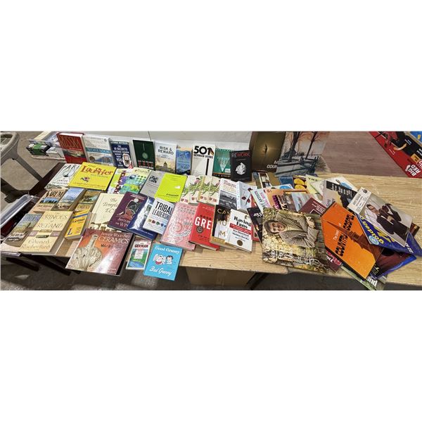 Lot of Books and Vintage Records.