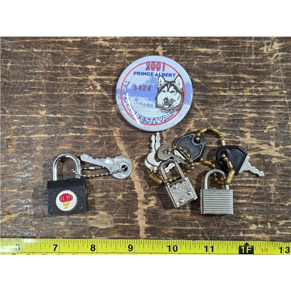 Pin and 3 locks