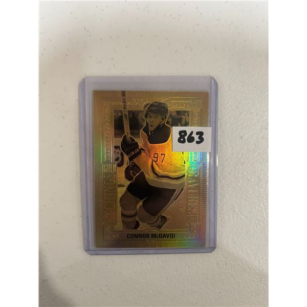 Connor McDavid - Gold Etchings Hockey Card