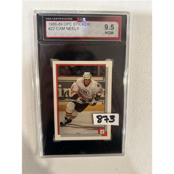 Cam Neely - 1988-89 OPC Sticker - Graded Near Gem Mint