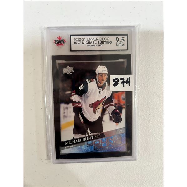 Michael Bunting - Young Guns Rookie Card - Graded Near Gem Mint