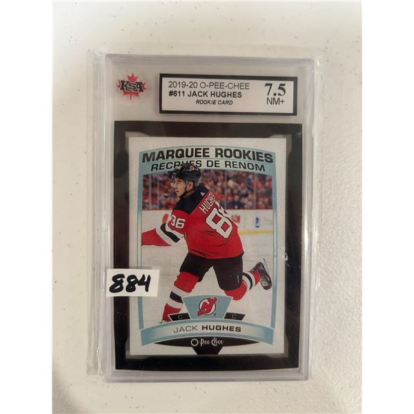 Jack Hughes - Rookie Card - Graded Near Mint+
