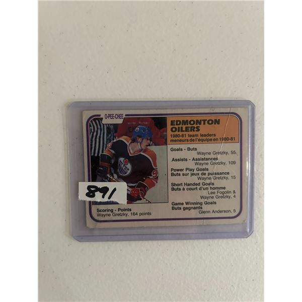 Wayne Gretzky - 1980-81 Scoring Points Leader - Hockey Card